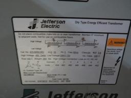 JEFFERSON ELECTRIC TRANSFORMER HI VOLTAGE 480V LOW VOLTAGE 208Y/120