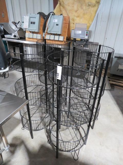 BLACK 3-BASKET DISPLAY RACKS