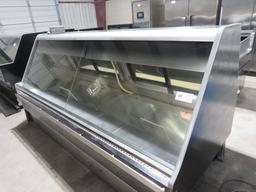 8FT STRUCTURAL CONCEPTS GMG8 SLANT-GLASS SERVICE MEAT CASE WITH ENDS (TOP & BOTTOM COILS)