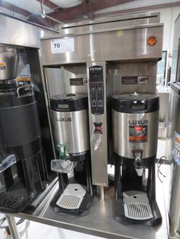 FETCO CBS-2042E COFFEE BREWER WITH DISPENSERS - NO FILTER BASKETS