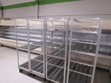 24X60 ALUMINUM COOLER CARTS W/ADJUSTABLE SHELVES