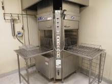 LVO CL10G GAS DISHWASHER WITH DISH TABLES (CONTROLS ARE 208V/3PH)