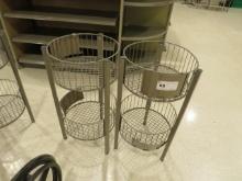 ROUND 2-BASKET DISPLAY RACKS