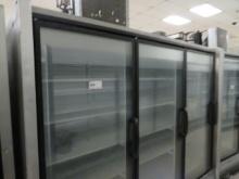 2019 HUSSMANN RFL3 3-DOOR FREEZER CASE WITH CONDENSING UNIT