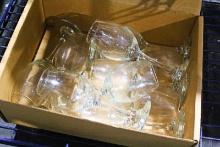BOX OF WINE GLASSES