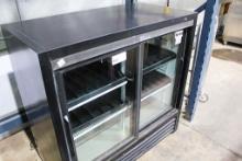 USED TRUE GDM-41CPT-48-HC-LD SELF CONTAINED SLIDE-DOOR PASS-THRU COOLER