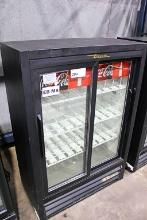 USED TRUE GDM-33SSL-54-LD SELF CONTAINED 2-SLIDE DOOR COOLER