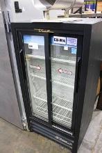 USED TRUE GDM-11SD SELF CONTAINED 2-SLIDE DOOR COOLER