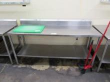 6FT STAINLESS STEEL TABLE - 24IN DEEP