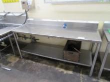 6FT STAINLESS STEEL TABLE - 24IN DEEP