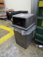 BROWN OUTDOOR TRASH CANS