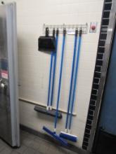 BLUE BROOMS WITH RACK