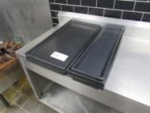 BLACK PLASTIC MEAT/SEAFOOD TRAYS - ONE LOT
