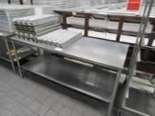6FT STAINLESS STEEL TABLE - 30IN DEEP