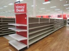 MADIX GONDOLA SHELVING 72IN TALL 20/22 - 45FT W/4FT END CAPS - SOLD BY THE FOOT