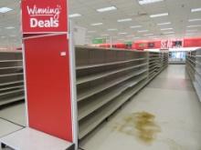 MADIX GONDOLA SHELVING 72IN TALL 20/22 - 67FT W/4FT END CAP - SOLD BY THE FOOT