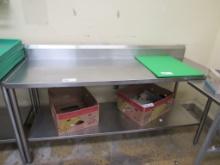 6FT STAINLESS STEEL TABLE - 24IN DEEP