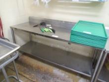 6FT STAINLESS STEEL TABLE - 24IN DEEP