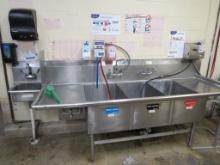 103-INCH 3-COMPARTMENT SINK W/HAND SINK