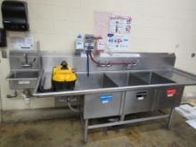 103-INCH 3-COMPARTMENT SINK W/HAND SINK