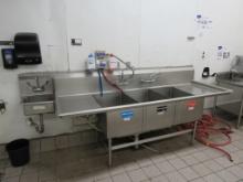 103-INCH 3-COMPARTMENT SINK W/HAND SINK