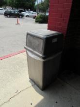 BROWN OUTDOOR TRASH CANS