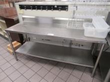 6FT STAINLESS STEEL TABLE - 24IN DEEP