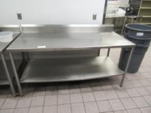 6FT STAINLESS STEEL TABLE - 30IN DEEP