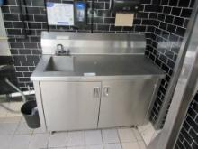 4FT S/STEEL CABINET WITH SINK