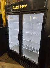 True 2dr Cooler Model #GDM-49-HC-TSLO1, 115v w/led lights