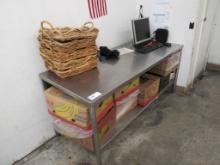 6FT STAINLESS STEEL TABLE - 30IN DEEP