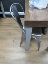 SILVER METAL CHAIRS
