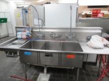 101-INCH 3-COMPARTMENT SINK