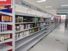 MADIX GONDOLA SHELVING 72IN TALL 20/22 - 68FT W/4FT END CAPS - SOLD BY THE FOOT