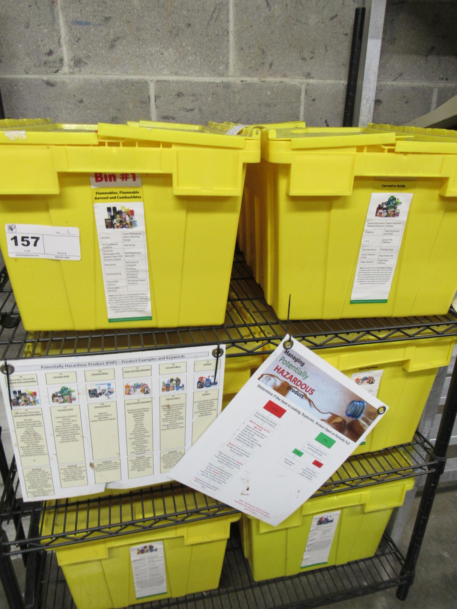YELLOW TOTE BINS