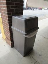 BROWN OUTDOOR TRASH CANS