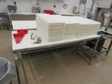 8FT POLYTOP TABLE - 30IN DEEP