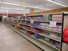 LOZIER GONDOLA SHELVING 72IN TALL 19/22 - 60FT W/4FT END CAP - SOLD BY THE FOOT