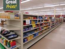 LOZIER GONDOLA SHELVING 72IN TALL 19/22 - 68FT W/4FT END CAPS - SOLD BY THE FOOT