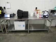8FT STAINLESS STEEL TABLE - 30IN DEEP