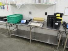 8FT STAINLESS STEEL TABLE - 30IN DEEP
