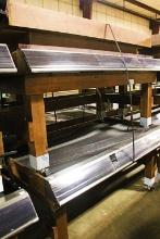 (2)6FT SLANT PRODUCE TABLE W/ (1)UNDERSHELF