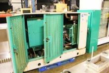 ONAN CUMMINS POWER GENERATION GGFE-5735240 40KW GENERATOR W/ DOGHOUSE AND TRANSFER SWITCH