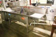 10FT 3-COMPARTMENT SINK W/ HAND SINK