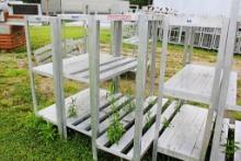 MISC COOLER RACKS (3)3-TIER (1)2-TIER
