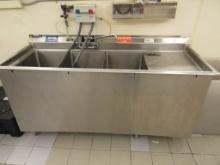 70-INCH 3-COMPARTMENT SINK