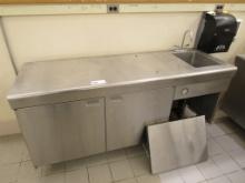 6FT S/STEEL REMOTE WORK COUNTER WITH SINK