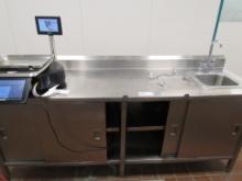 7FT S/STEEL CABINET WITH SINK