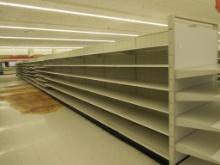 GONDOLA SHELVING 84IN TALL 20/20 - 82FT W/4FT END CAP - SOLD BY THE FOOT