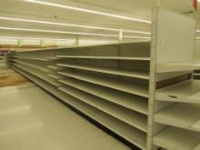GONDOLA SHELVING 72IN TALL 20/20, 24/24 - 83FT W/4FT END CAPS - SOLD BY THE FOOT